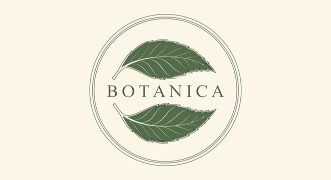 Botanica logo with green leaves 1.