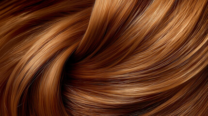 hair close-up with shiny healthy texture