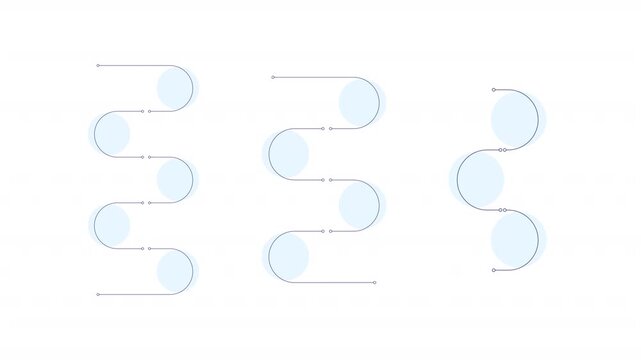 Development strategy infographic multiple steps template animation set. Sequence options HD video collection. Animated blank diagram visualization. Process layout empty design. Motion graphics