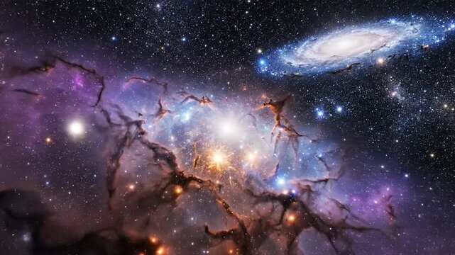 Cosmic nebulae and galaxy spectacular view of deep space astronomy
