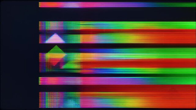 Small Geometric Shapes Jittering on Dark Digital Surface With Subtle Glitch Effect, Futuristic Data Flow Visualization, Abstract Technology Background, Cyber Interface Motion Design