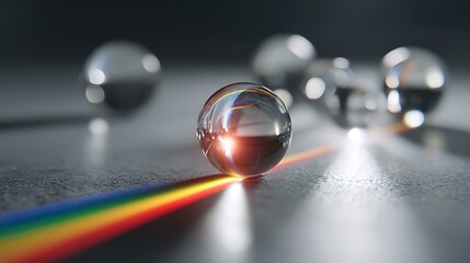Optical model showing light refraction through lenses