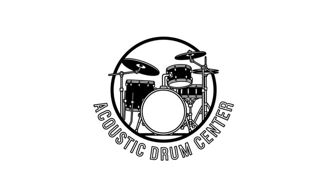 Drum set with cymbals and tom 1.