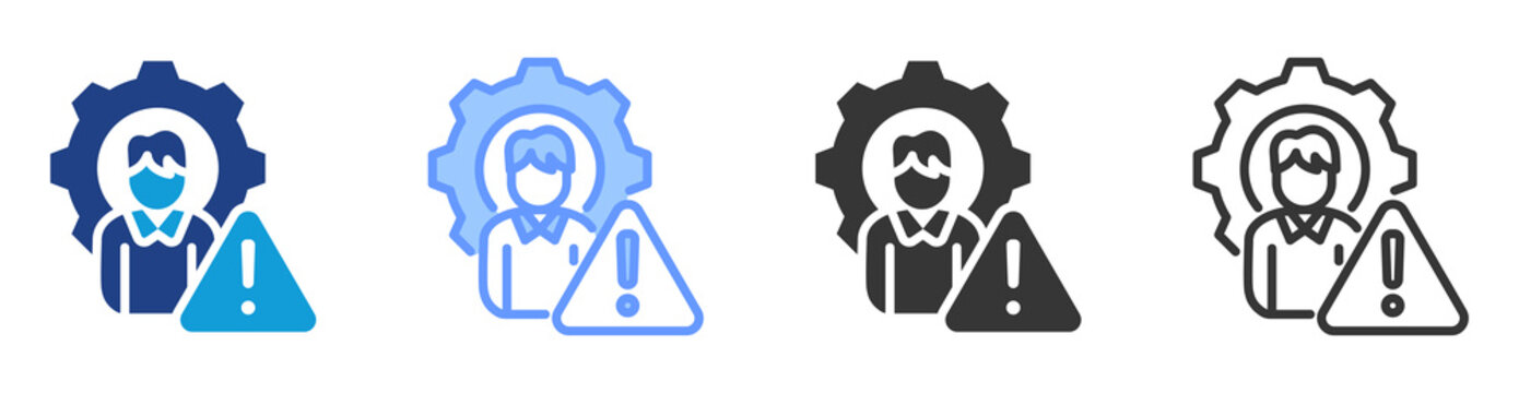 Human Error icon set multiple style collection