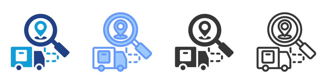 Order Tracking icon set multiple style collection