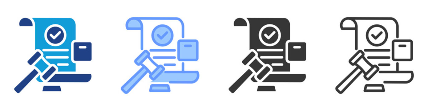 Compliance Requirement icon set multiple style collection