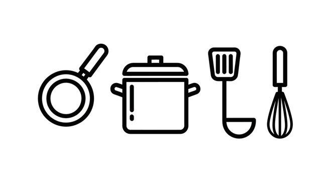 Kitchen Cooking Utensils and Pots 4.