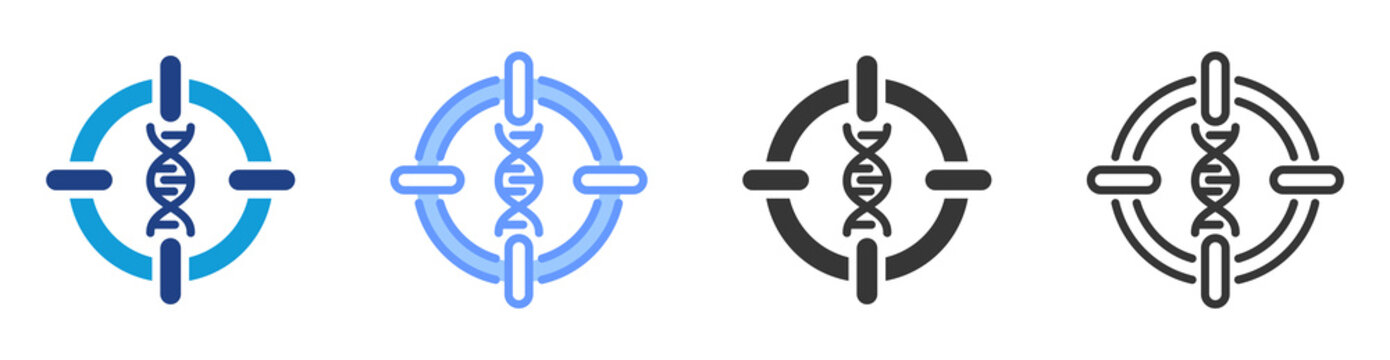 Targeted Therapy icon set multiple style collection