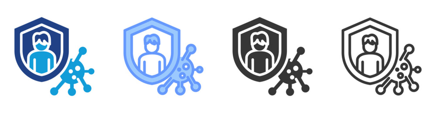 Disease Prevention icon set multiple style collection
