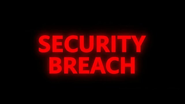 Critical alert indicating a severe system security breach, displaying a stark red warning message on a dark background to signify an urgent cyber threat or data compromise