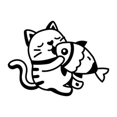 A glyph style icon representing a toy fish    © Vectors Market