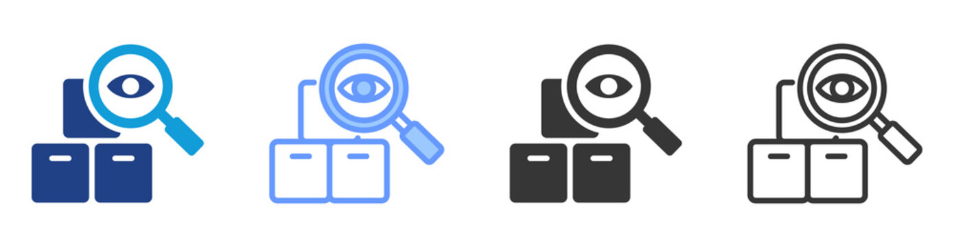 Stock Visibility icon set multiple style collection