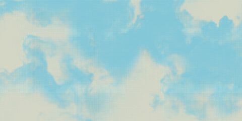 Retro sky pattern. Abstract halftone grunge texture background image. Line art vintage vector background. Blue sky in engraving style. © Muis