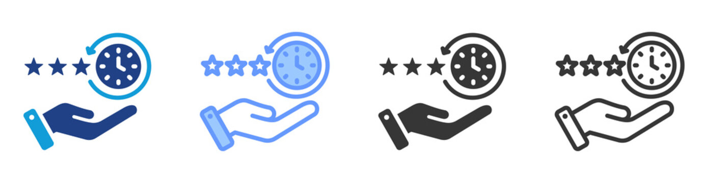 Real Time Feedback icon set multiple style collection