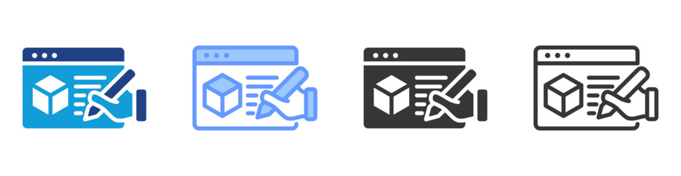 Writing Modules icon set multiple style collection