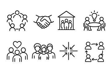 Naklejka premium Diverse Community Icons