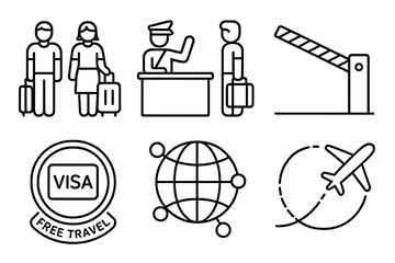 Fototapeta premium Open Borders Icons