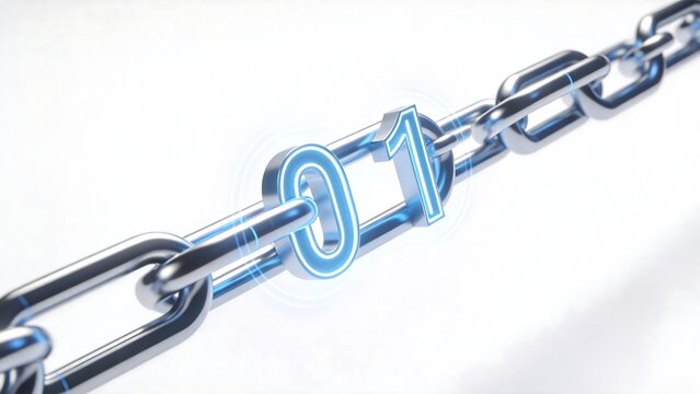 Metal chain with binary number