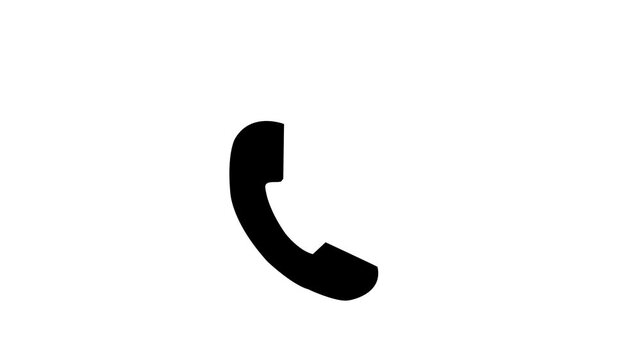 Dark Mode Phone Call Pop Up Animation 4K animation on a white Background,with 4k video animation.