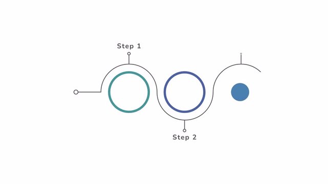 Business plan infographic 4 steps template animation. Business plan infographic for a successful business strategy. Suitable for presentations, reports, marketing materials, and business publications.