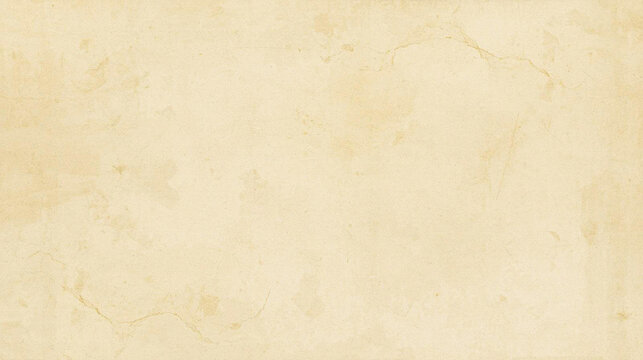 Old vintage paper texture background with beige stained surface, grunge antique parchment with subtle cracks, worn weathered material for retro graphic design projects, high resolution textured