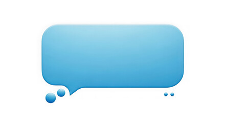 Obraz premium Blue speech bubble icon with gradient effect isolated on transparent background for chat or dialogue