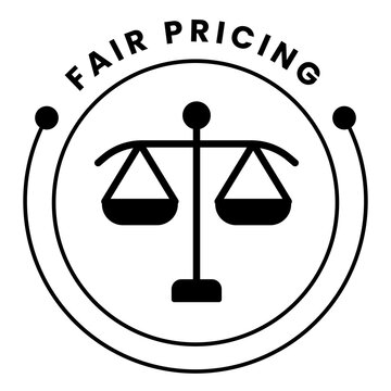 Fair Pricing Icon. Balance, Pricing, Justice Symbol. Illustration for Ethical Pricing Concept. Transparent PNG