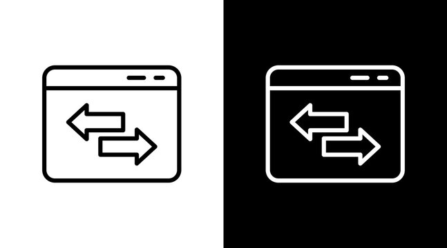 Web Traffic White Icon Set Design