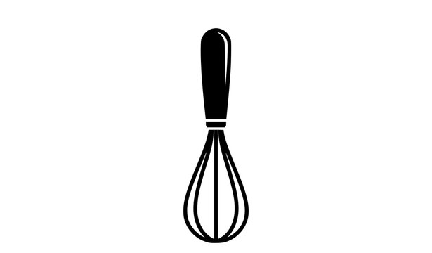 Kitchen whisk vector icon &ndash; minimalist cooking and baking illustration