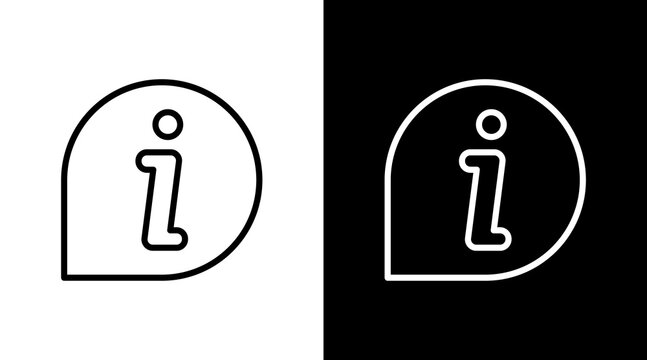 Info White Icon Set Design