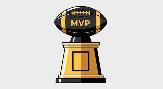 American Football MVP Trophy Icon Represents Ultimate Championship Award