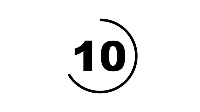 Circle countdown timer 15 seconds animation from 15 to 0 seconds, 15 Seconds countdown timer, Countdown timer, circle countdown animation for special deal Promotions. 4K video
