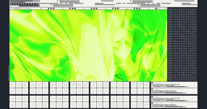 HUD Interface with Abstract Data Tunnel Visualization