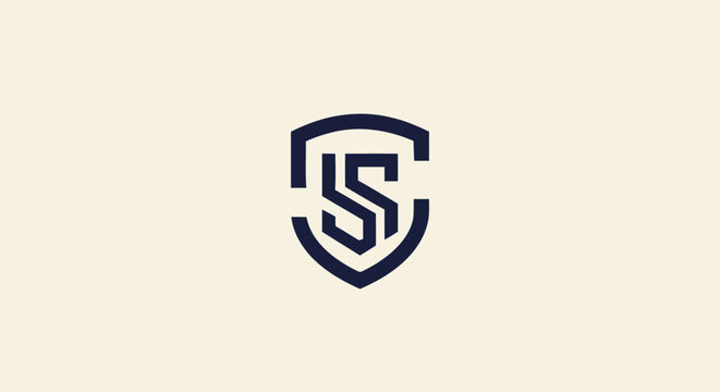 Elegant Shield Logo Design Featuring the Letters JS and S.