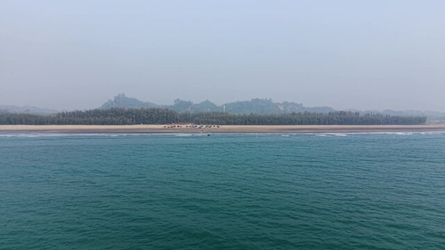 Hill and sea view of cox's Bazar, Bangladesh