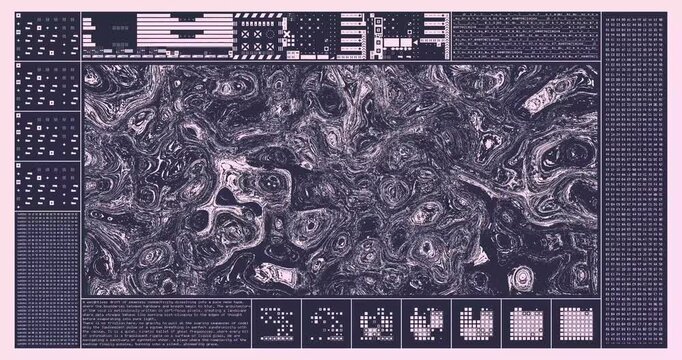HUD Interface with Abstract Data Tunnel Visualization