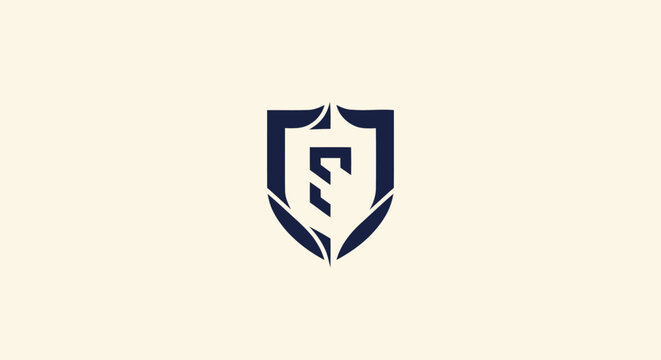 Elegant Shield Logo Design with Letter F, Modern and Secure.