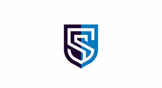 Elegant Shield Logo Design with Letter S and F, Modern Style.