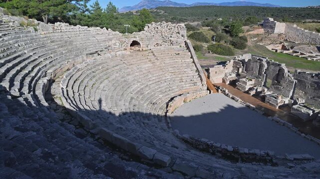 Ancient theater and archaeological ruins of Patara in Turkey