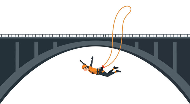 Brave Adventurer Plunges From Bridge With Bungee Cord Attached