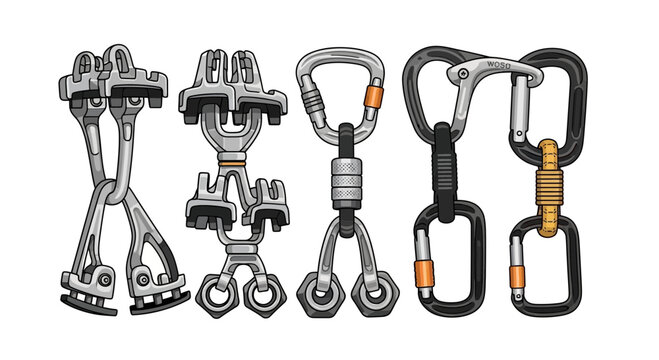 Climbing Gear Essentials Collection Durable Safety Equipment For Outdoor Adventures