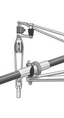 Fototapeta premium Detailed Mechanical Illustration Of A Pulley System