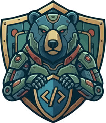 Fototapeta premium Vibrant Animal and Robot Mascot Logos Flat Vector Design | Modern Esports Mascot Logo Set with Animals and Tech Character | Bold Gradient Mascot Logos with Animals and Technology Theme