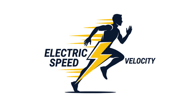 Dynamic Electric Runner With Lightning Bolt Motion Graphics