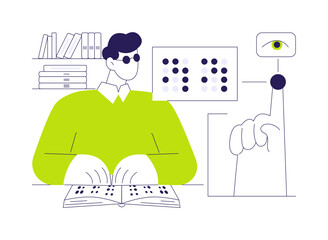 Library facilities isolated cartoon vector illustrations.