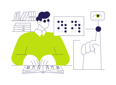 Library facilities isolated cartoon vector illustrations.