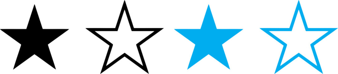 Fototapeta premium Star icon png Sparkle star icons set Black Blue star icon star icon on white background.