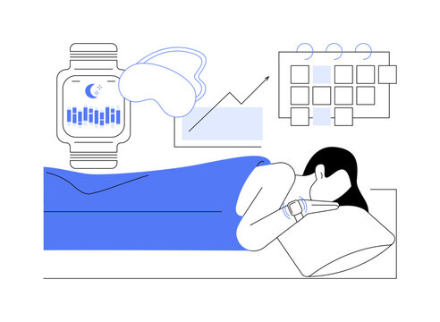 Wearable Sleep Tracker abstract concept vector illustration.