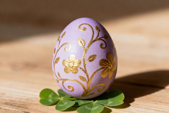 easter eggs on wooden background