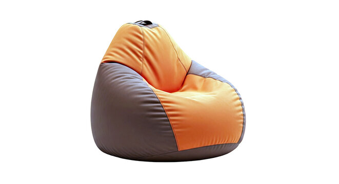 Orange and Brown Bean Bag Chair